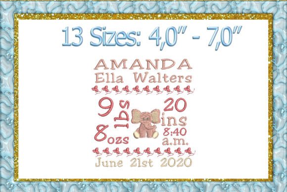Birth Announcement Template Embroidery Review for Apparel Projects