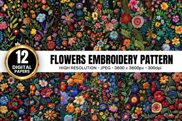 Botanical Flowers Embroidery Patterns Review