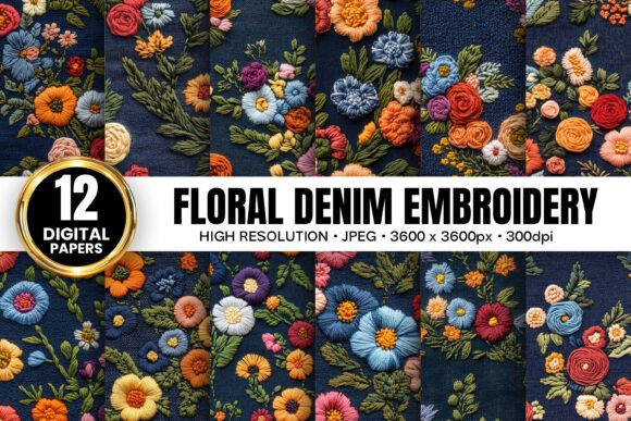 Bouquet Floral Denim Embroidery Patterns Review