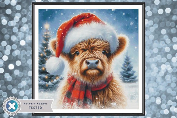 Christmas Highland Cow Cross Stitch PDF Review for Business Use