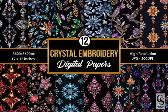 Creative Fabrica Crystal Embroidery Seamless Patterns Review