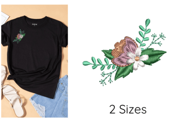 Creative Floral Embroidery Design Review for Small Business Merch