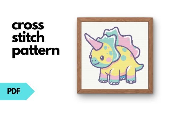 Cute Triceratops Cross Stitch Pattern Review for Real Projects