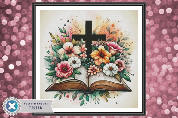 Floral Cross Bible Cross Stitch Pattern Review for Apparel Projects
