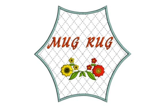 Floral Mug Rug Embroidery Design Review