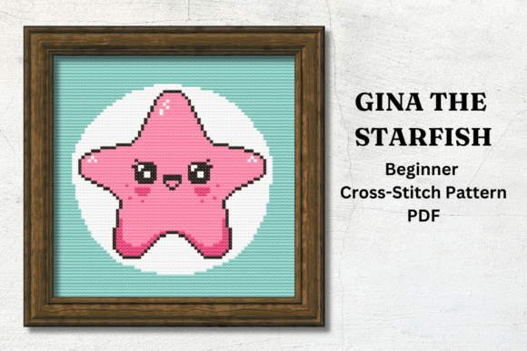 Gina the Starfish Cross Stitch Pattern for Boutique Sweatshirts