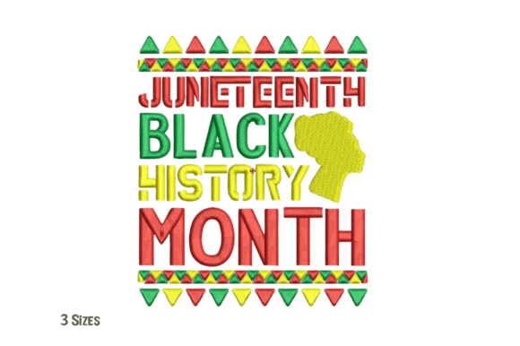 Juneteenth Black History Embroidery: A Vibrant Seasonal Design