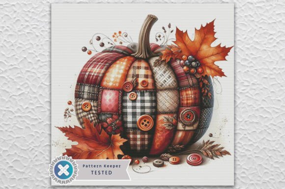 Patchwork Pumpkin Cross Stitch Pattern Review for Apparel Projects