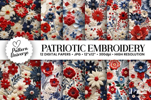 Patriotic Floral Embroidery Patterns Review