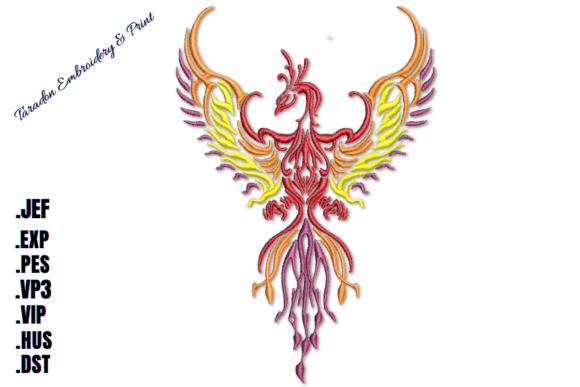 Phoenix Rising: A Bold Embroidery Design for Meaningful Projects