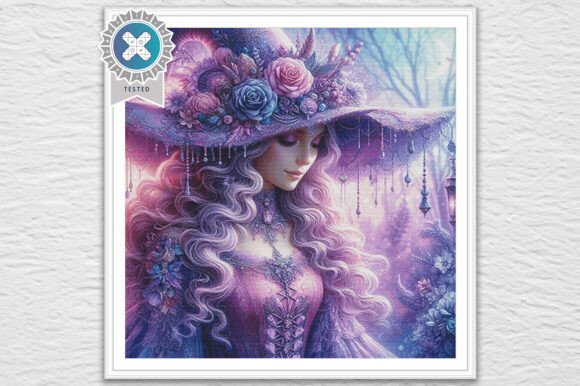 Purple Witch Cross Stitch Pattern PDF Review for Personalized Gifts