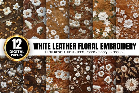 Review: White Leather Floral Embroidery Patterns