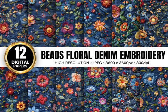 Reviewing Beaded Denim Floral Embroidery Patterns