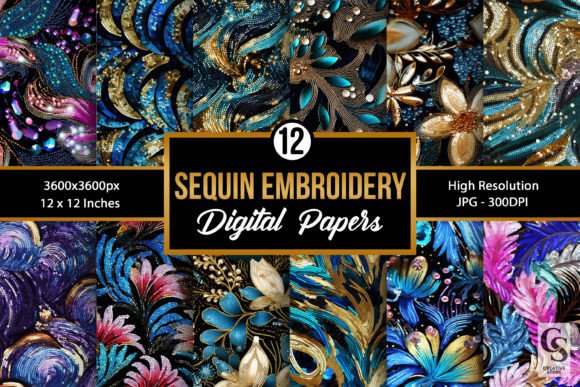 Sequin Embroidery Digital Paper Patterns Review