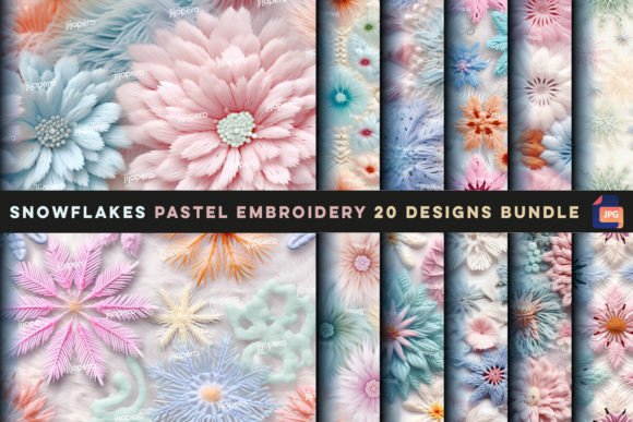 Snowflakes Pastel Embroidery Seamless Review
