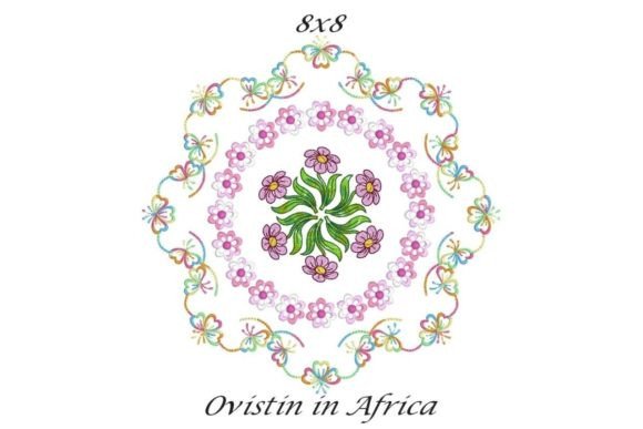 Stunning Floral Quilt Block 4 for Business Embroidery
