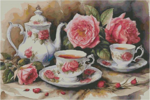 Tea Party Cross Stitch Pattern Review
