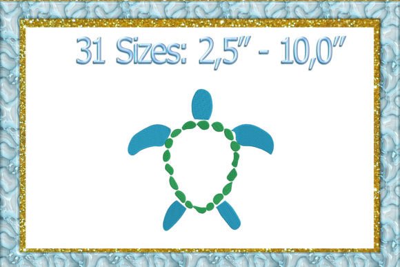 Turtle Monogram Frame Embroidery Design Review