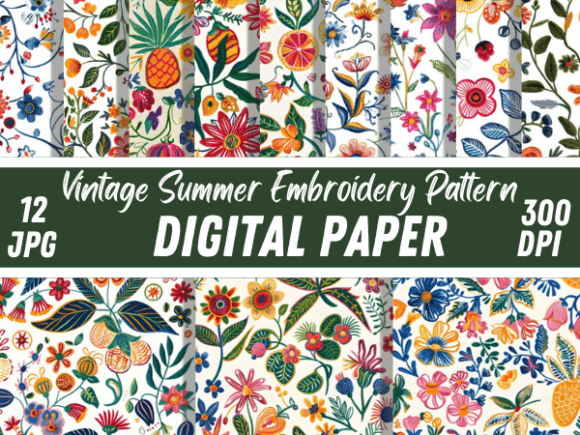 Vintage Summer Embroidery Paper Patterns Review