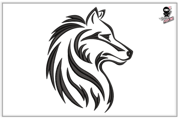 Wolf Head Embroidery, Wild Animal Satin Review